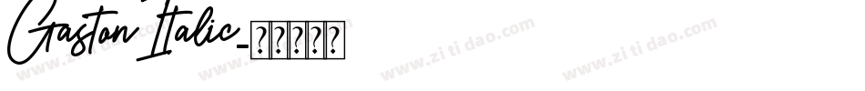 Gaston Italic字体转换